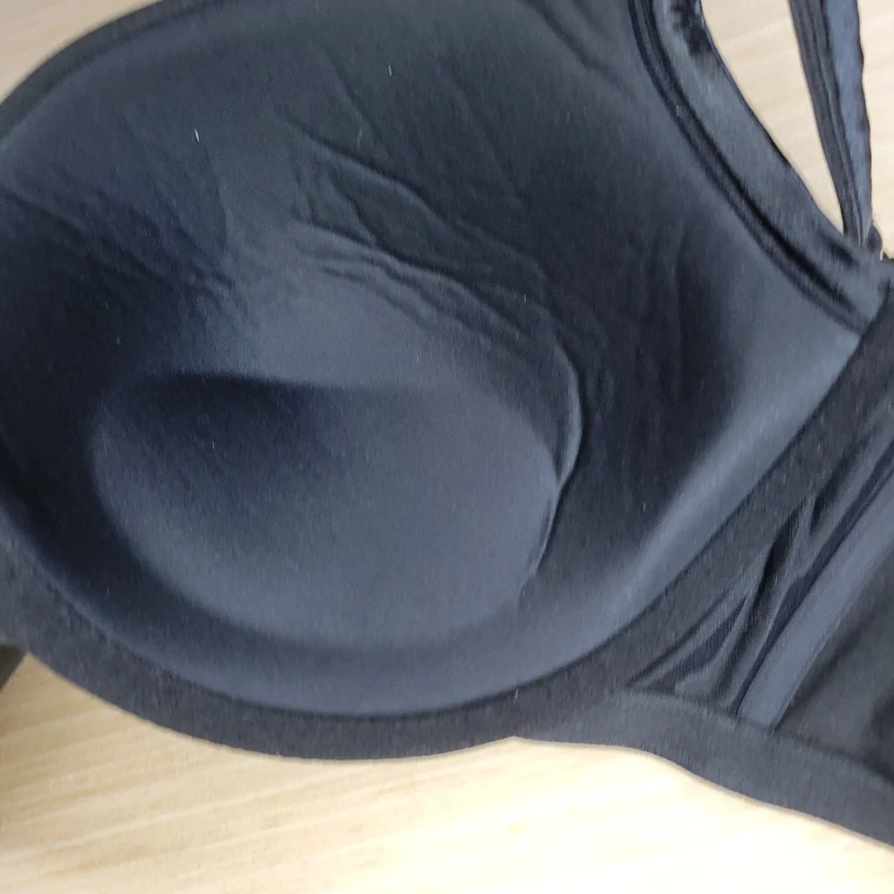 Cacique Lane Bryant Black Lightly Lined Full Coverage Bra - 44DD
